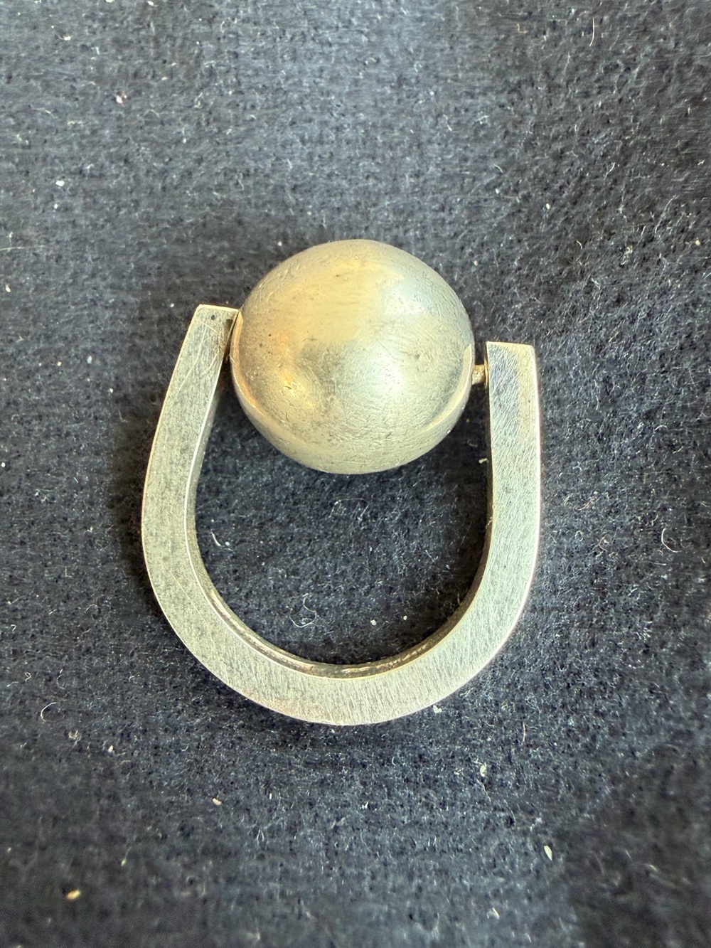 Pekka Piekainen for Auran Kultaseppa Oy Finnish Modernist SS Ring RARE Sz 4.5